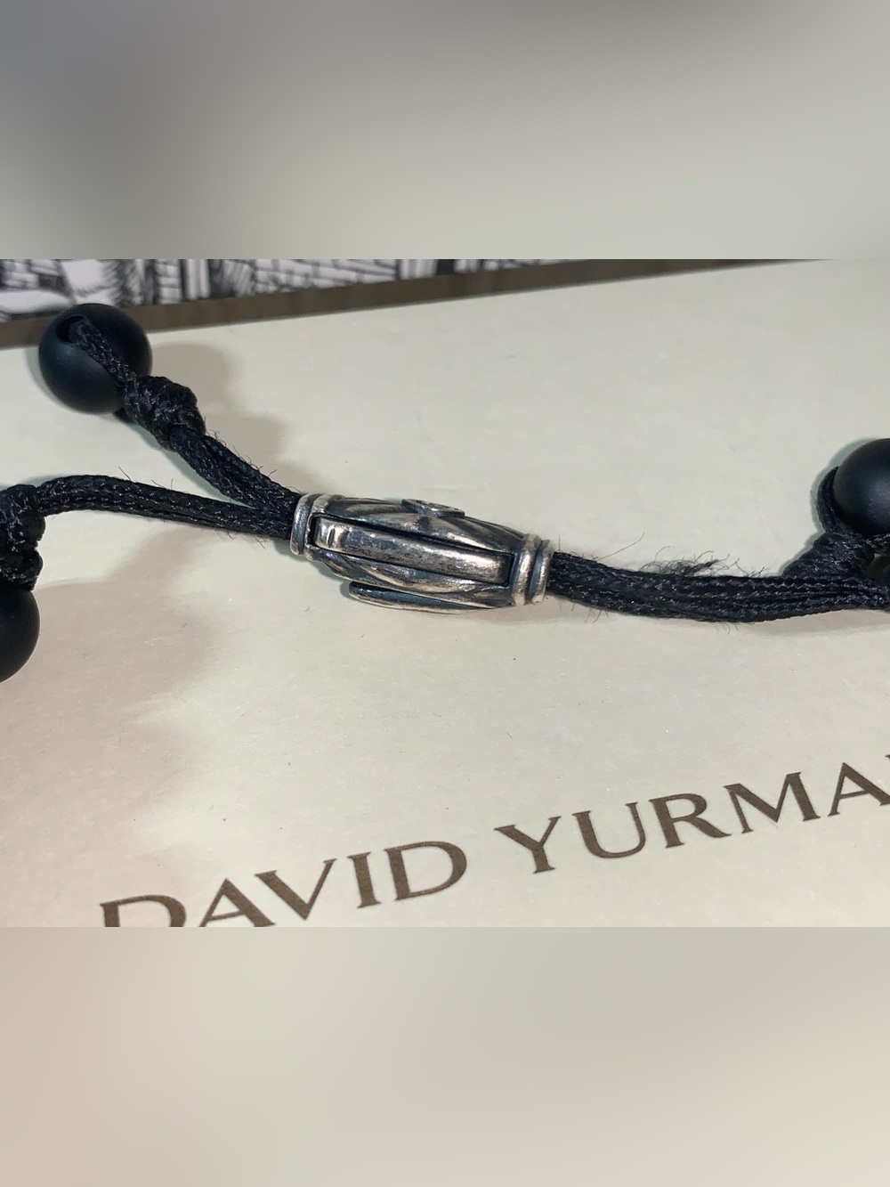 David Yurman Spiritual Beads Two-Row Woven Bracelet w/ Black Onyx & Tiger's Eye - Picture 6 of 16